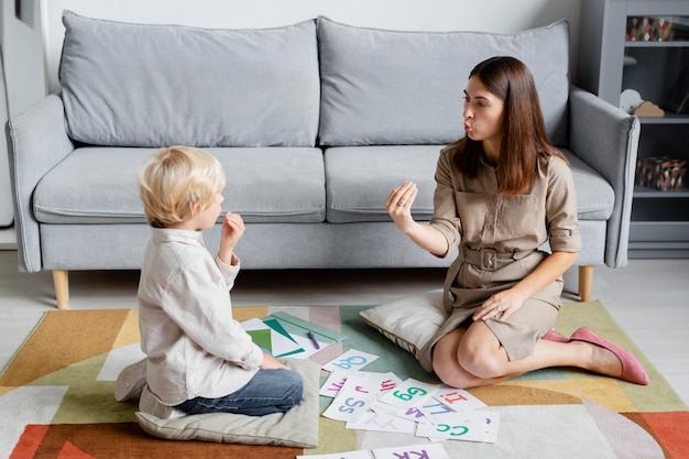 Engaging Learning Session Between Mother And Child